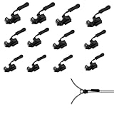 Amazleer 12 Stück Reißverschluss Reparaturset, Fix-Reißverschluss Zipper Universelles Zipper-Ersatzkit in 3 Größen Reisverschluss-fix-kit für Jacken, Rucksäcke, Gepäck, Schlafsäcke (Schwarz, S+M+L)