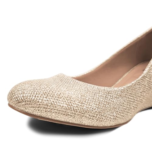 Comfortable Womens Wedge Pumps 2.3 Inch Closed Toe Wedding Dressy Work Formal Shoes3