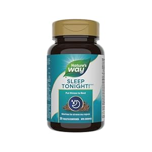 Nature’s Way Sleep Tonight – Stress Relief Formula – Reduce Symptoms of Stress such as Fatigue, Sleeplessness & Inability to Concentrate – Helps Lower Cortisol and C-Reactive Protein Levels – 28 Vegetarian Tablets