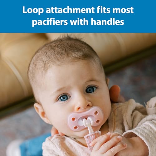 Dr. Brown's Fabric Pacifier Clips, Dots/Stripes, 0-18 Months, 2-Pack - image 3