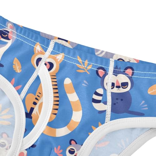 KLL Lemurs Madagascar on Blue Pattern Boys Toddler Pure Cotton Briefs Underwear Breathable Children Panties4