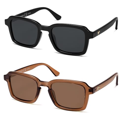 Image of VANLINKER Polarized Trendy Square Sunglasses for Women Men 2026 Retro Chic Cute Shades VL9849