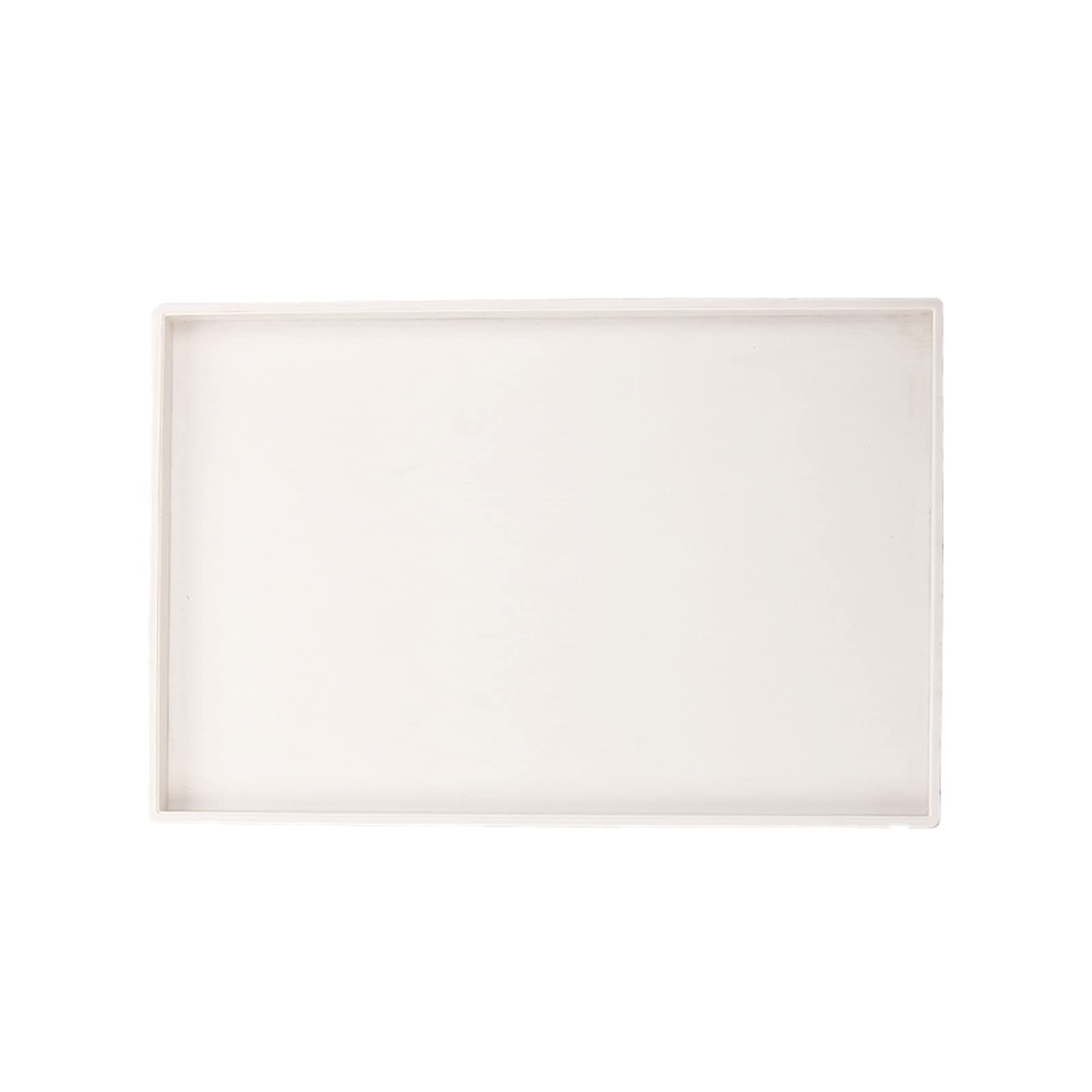 Bandeja de servir – Plástico de grado alimenticio, diseño cuadrado decorativo para desayuno, té, fácil de limpiar, ideal para cama, otomanas y mesa de centro,