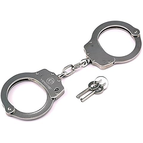 VIPERTEK Double Lock Steel Police Edition Professional Grade Handcuffs (Silver) Cover