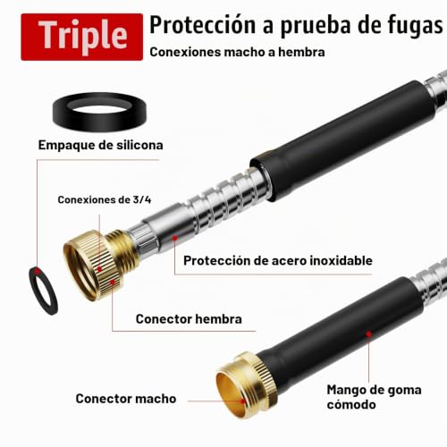 Manguera metálica flexible acero inoxidable 15 Imagen adicional