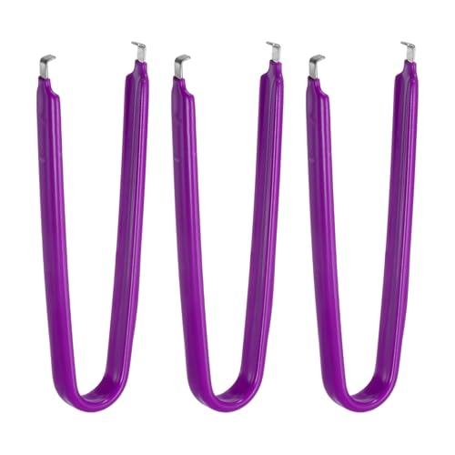 Image of HARFINGTON 3Pcs IC Chip Extractor IC U Shape Puller Stainless Steel with Insulated Vinyl Grip Motherboard Circuit Board Component Puller Chip Extractor for PCB Removal Tool, Purple