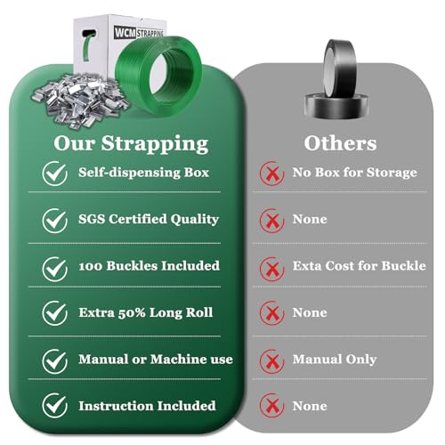 packaging strapping pallet strapping banding strapping coil 5834 x 1500 ft x 003534 pet polyester strapping and 100 buckles - heavy-duty certified 1200 lbs break plastic strap