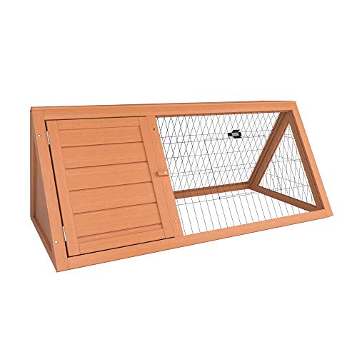 Home Discount Wooden Pet Rabbit Hutch Triangle, Bunny Guinea Pig Cage Animal House Enclosure Outdoor Run