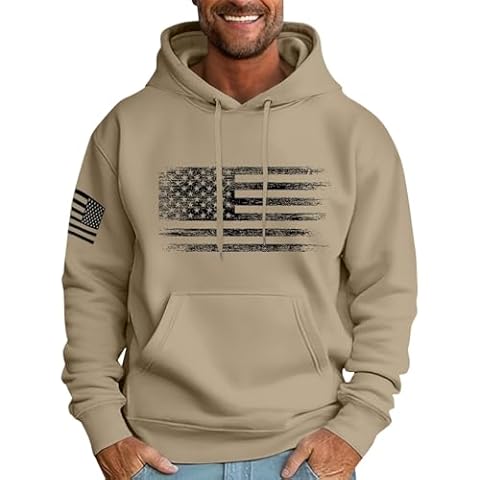Ymosrh USA Flag Print Hoodie Cover