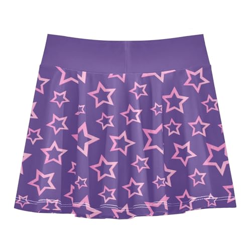 Girls Skorts High Waist Athletic Skirts with Shorts Stars Stretchy Teens Performance Tennis3