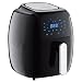 GoWISE USA 3.7-Quarts 8-in-1 Electric Air Fryer + 50 Recipes for your Air Fryer Book (Black)