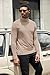 COOFANDY Mens Turtleneck Slim Fit Tops Long Sleeve Shirts Basic Fashion Pullover Solid Soft Sweaters Thermal Undershirt Khaki XL