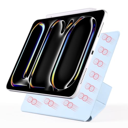 Étui magnétique iPad Air 13 protège des chutes et charge crayon