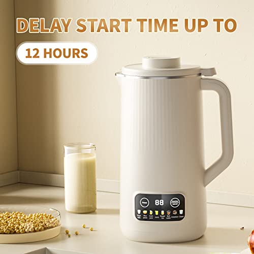 Nut Milk Maker Machine - 20 Oz Multi Automatic Almond Milk Machine With 10 Blades, Homemade Almond, Oat, Soy, Etc Grain, Soy Milk Maker Machine With Delay Start/Keep Warm/Self-Cleaning/Free Filtering #TOP4