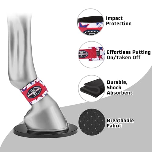 Envolturas de pastern para caballo protector cuartilla equina diseño estrella 4