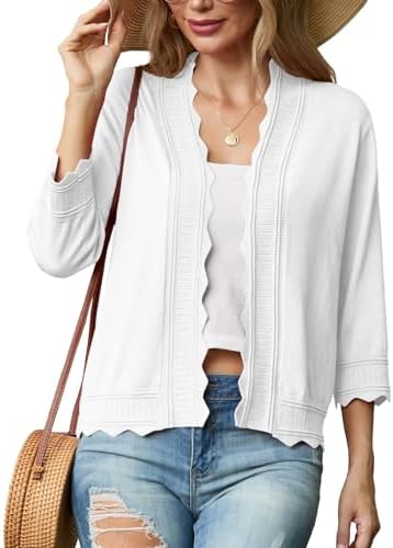 GRECERELLE Womens Summer Cardigan Knit Jumpers Shrugs Ladies Ligh...