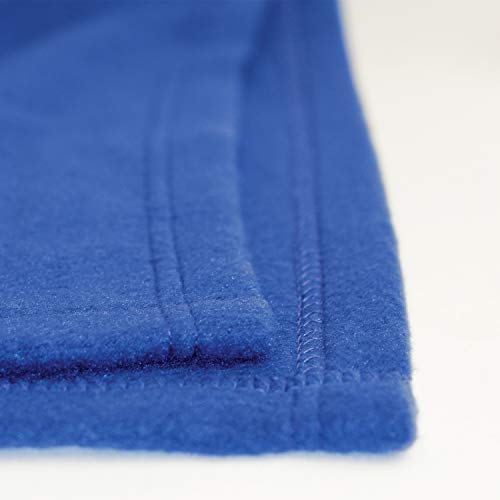 Wolf Essentials Cozy-Soft Microfleece Travel Blanket, 50x60 Inch, Lightweight, Compact, Perfect for Airplane and Car, Royal Blue - Image 4