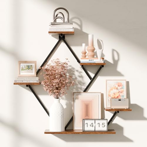 BEVAURORA Floating Shelves for Wall, Wall Shelf for Living Room, Bedroom D&eacute;cor, Large Hanging Shelf...