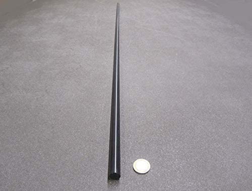 Miniatura 7 de Varilla redonda POM de acetal negro de 0.562 pulgadas (916 pulgadas) de diámetro x 4 pies de longitud, 4 piezas de 16 pies en total