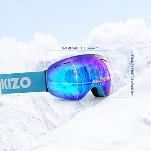 Image of Ski Goggles Anti Fog UV Protection Double Layer Spherical Lens Snow Snowboard Goggles for Women Men Youth