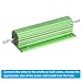 PATIKIL 100W 2.5 Ohm Aluminum Shell Resistor, 2 Pack Aluminum Housing Resistor Housed Case Wirewound Resistors Screw Tap Power Resistor 5% Tolerance, Green