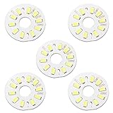 Othmro 5Pcs 35mm Dia LED Chip Bulb Super Bright High Power, 15-17V 6500K 5730 Aluminum LED Bulb...