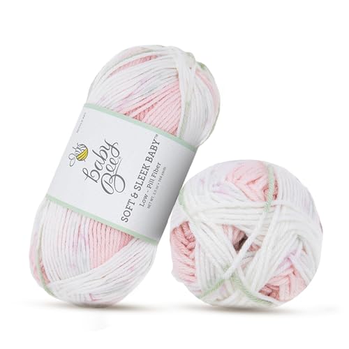 Baby Bee Medium Yarn for Crocheting & Knitting Soft 100% Low Pill Acrylic Yarn 186 Yards for Blankets, Hats & More