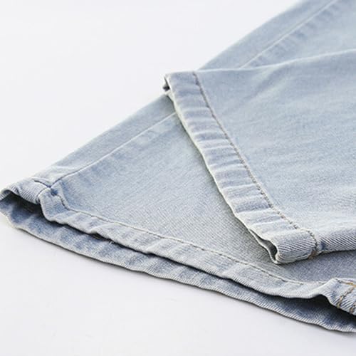 Girls High Waisted Jeans Star Print Straight Leg Denim Pants Baggy Boyfriend Jeans with Pockets2