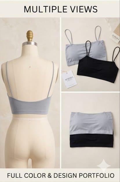 Image of Seamless Padded Bralette for Women | Free Size (Best Fit 28-32 Bust, S to M) | Stretchable Wireless Camisole Bra | Soft Comfortable