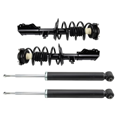 Image of TRQ Front and Rear Complete Strut Assembly & Shock Absorber Kit Complete Strut & Coil Spring Assembly Compatible with 2017-2019 Cadillac XT5 2017-2018 GMC Acadia