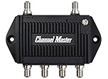 Channel Master TV Antenna Booster 4-4-Port TV Antenna Distribution Amplifier, Built-in LTE Filter, 7.5dB Gain, Compatible with Non-Amplified TV Antennas, Increases Signal Strength, Indoor/Outdoor
