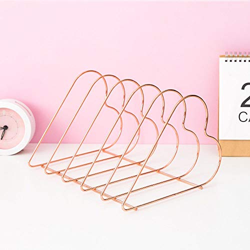 Bibliothèque nordique en fer forgé étagère métal design rose gold - 3