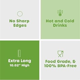 Comfy Package [Case of 10,000] 10.02High Long Plastic Straws, Disposable Drinking Straws - Assorted Colors