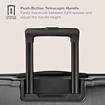 U.S. Traveler Boren Polycarbonate Hardside Rugged Travel Suitcase Luggage with 8 Spinner Wheels, Aluminum Handle, Carry-on 22-Inch, USB Port, Black - Image 5