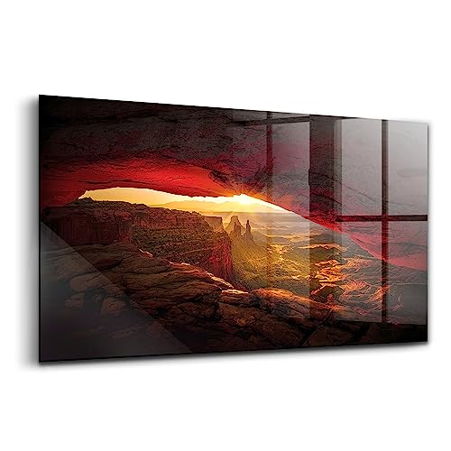 Image en verre coloré du Grand Canyon pour illuminer votre salon moderne 100x50cm