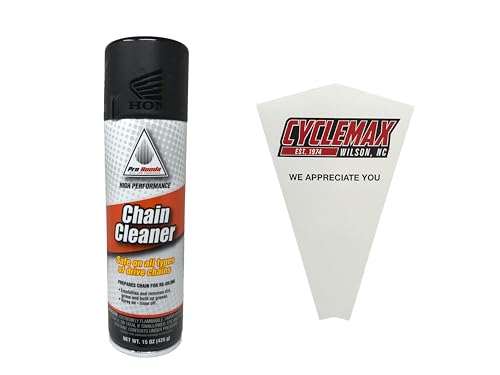 CYCLEMAX One Pack compatible with Honda Chain Cleaner 08732-CHC00 Contains One 15oz Can and a Funnel