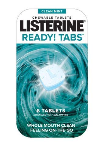 LISTERINE READY! TABS Chewable Clean Mint Tablets (Pack of 6)