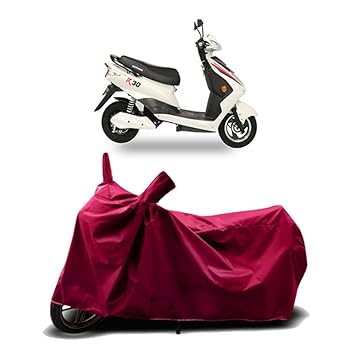 COVER MART- Motorcycle Bike Cover Compatible for Okinawa R30 Electric Scooter Water Resistance Dustproof UV Protection Indor Outdor Parking with All Varients Full Body (Maroon Color)