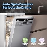 COMFEE' Slimline Freestanding Dishwasher CDWEF1036ESS-UK 45cm Wide With 10 Place Settings, Whisper Quiet 44dB, Auto Wash, Auto Open Drying, Energy Class D, Stainless Steel - Image 5