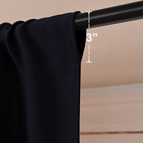 NICETOWN Black Out Curtain Panels for Kitchen - Energy Smart Decoration Thermal Insulating Blackout Drapes/Draperies for Small Window (2 Panels, 42 inches Wide by 45 inches Long)