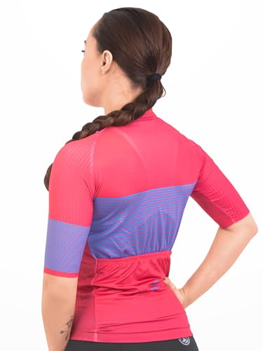 Camisa de Ciclismo Feminina Barbedo Race Horizon Rosa - GGG