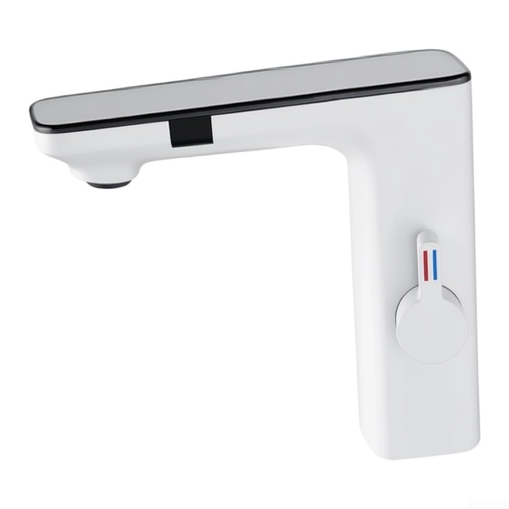 para grifo Sensorial Sin Contacto con Pantalla Temp Baño para(White)