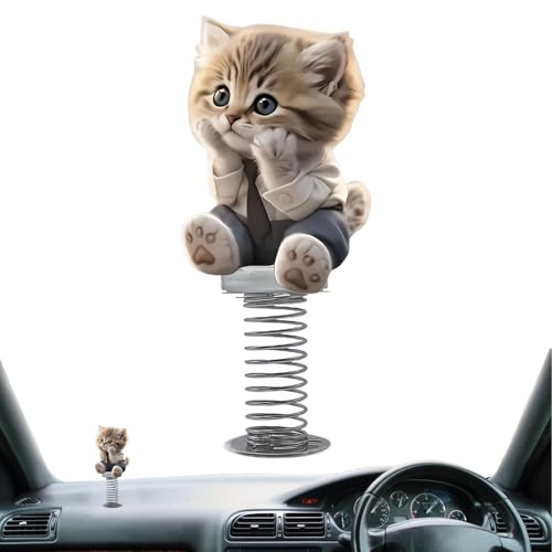 Knowlife Decoración para Salpicadero De Coche - Muñeco Bailarín Gatito para Salpicadero Divertido - Accesorios de Interior Divertidos Decoración Acrílica 2D Bonita para Vehículos