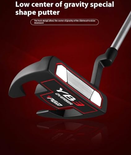 Ox Horn Style Mallet Putter, 3 Degree Loft Right Hand Golf Club z linią celującą, gumowy uchwyt ze stopu dla dorosłych Mężczyźni Kobiety Wysoka przebaczenie Praktyka