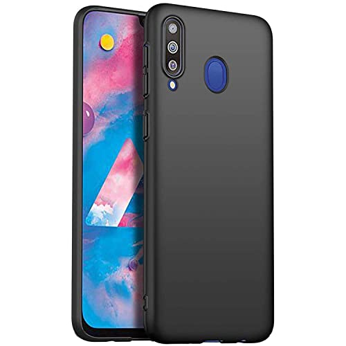 Image of Mobile Back Cover Case for Samsung M30 (Silicone Case|CameraProtection|Black SC1510)