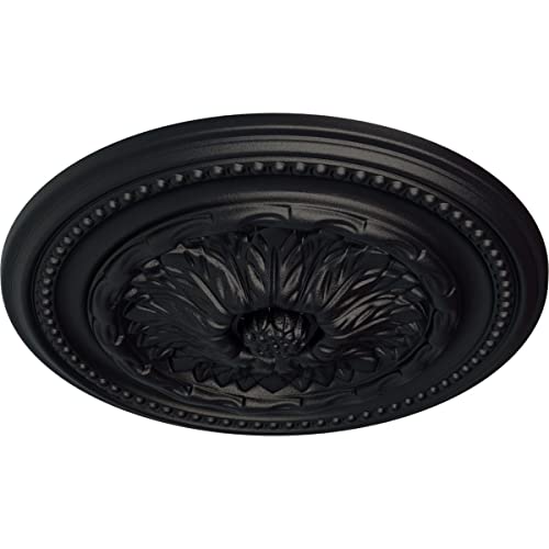 Image of Ekena Millwork Chester Ceiling Medallion, Steel Gray