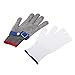 Produktbild 1 Paar Schnittschutzhandschuhe Metallgewebe Handschuh, Schnittfeste, Farben auswählbar - Rote Kante + Blaue Schnalle