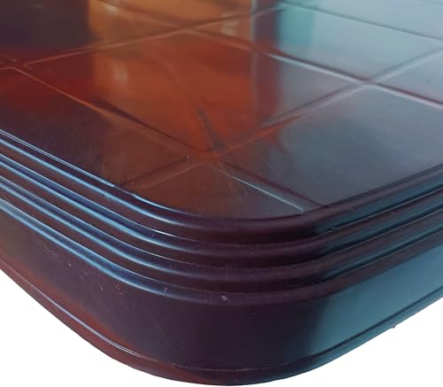 Image of NOVATEC Heavy Sumo Plastic Dining Table for Home, Restaurant, Cafe, Outdoor, Garden | Strong & Durable | 4-6 Seater Modern Dining Table (Biege) (Rosewood)