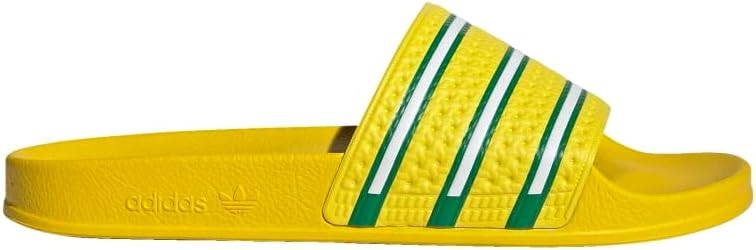 adidas adilette neon yellow