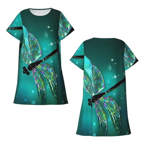 Chemise de nuit imprimé libellule douce taille S-XXL - 4